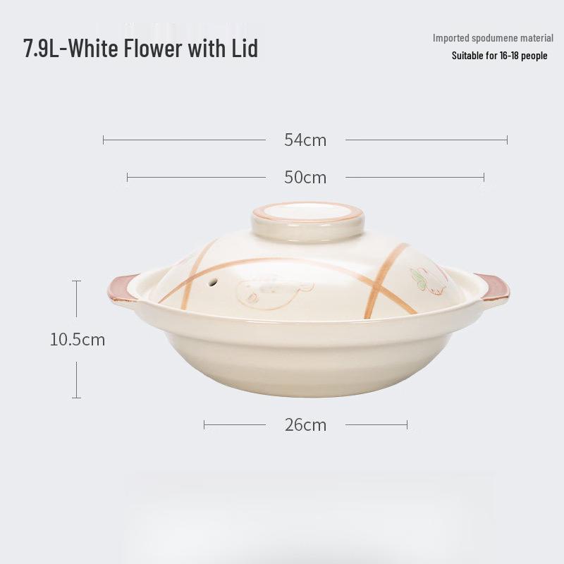 LIEI Commercial Ceramic Claypot Rice Casserole