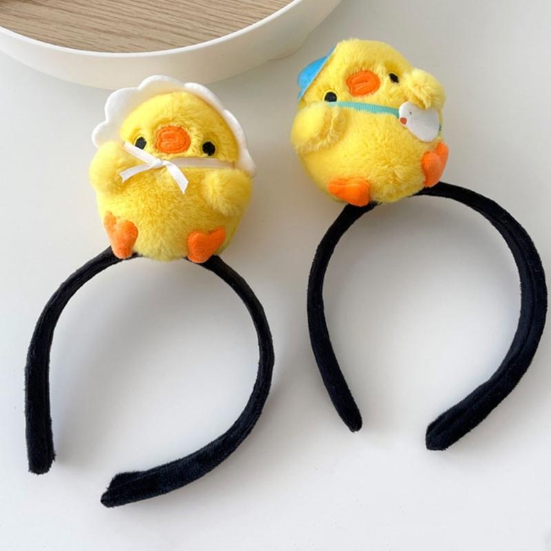 Girls Duck Headbands Funny Duckling Headwear Wide Hair Bands Accessories Cartoon Hair Bands Birthday Party