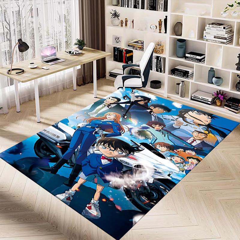 1pc Detective Conan Mystery Carpet for Playroom Bedroom Living Room Sofa Home Decor,kids Game Area Rug Non-slip Floor Mat Y72323