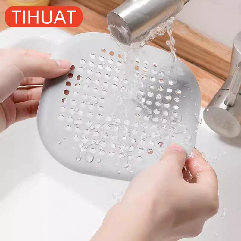Sitko do włosów Filtr do zlewu zapobiegający blokowaniu Korek do odpływu podłogowego w wannie, pod prysznicem, Silikonowy stoper, Kuchenny dezodorant, Akcesoria łazienkowe