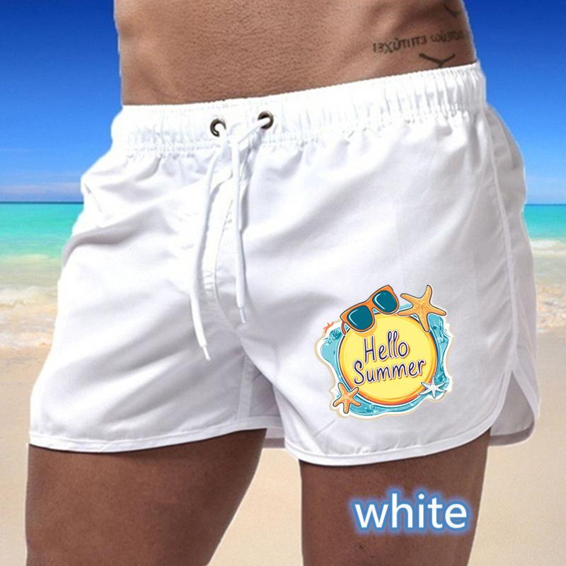 BBK-80 Summer New Men's Quick-Drying Swim Trunks Sports Pants Swimwear Beach Shorts Jogging Shorts Sports Creative Basketball Print