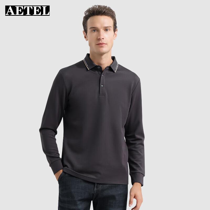 

Мужская рубашка-поло AETEL с длинным рукавом в стиле business casual S