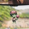 Acrylic Cartoon Adorable Car Rearview Mirror Accessory Colorful Interior Decor Hanging