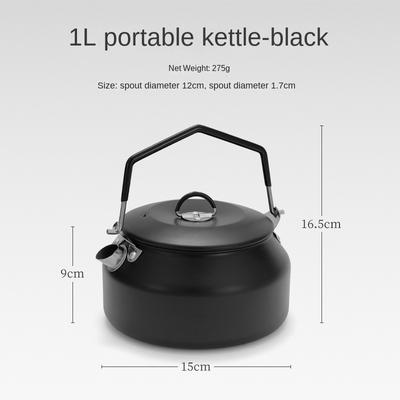 Outdoor 304 Edelstahl Wasserkocher Picknick Teekanne Kaffeekanne mit Ausguss 1L