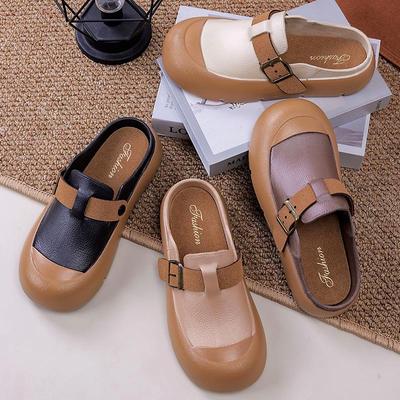 Damen Vielseitige Geschlossene Zehenpartie Rutschfeste Dicke Sohle Herbst Sandalen & Hausschuhe