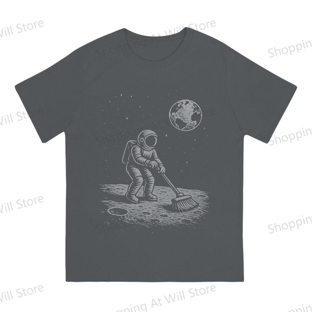 Tops  Cotton Fun Fashion Moon Cleaner  Sweeping the Moon Clean Unisexs and Womens Tshirts   Tshirt Top