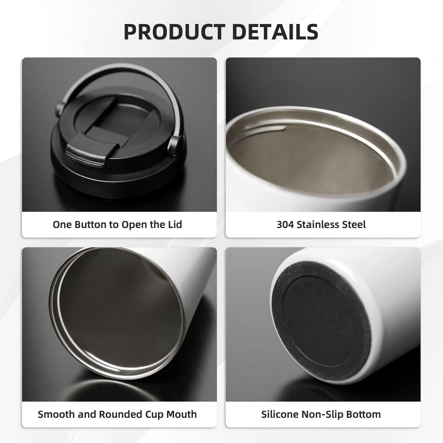 Atomic Stars Retro Pattern Print Insulated Coffee Mug Stainless Steel Travel Cup Work Home Hot Cold Water Bottle