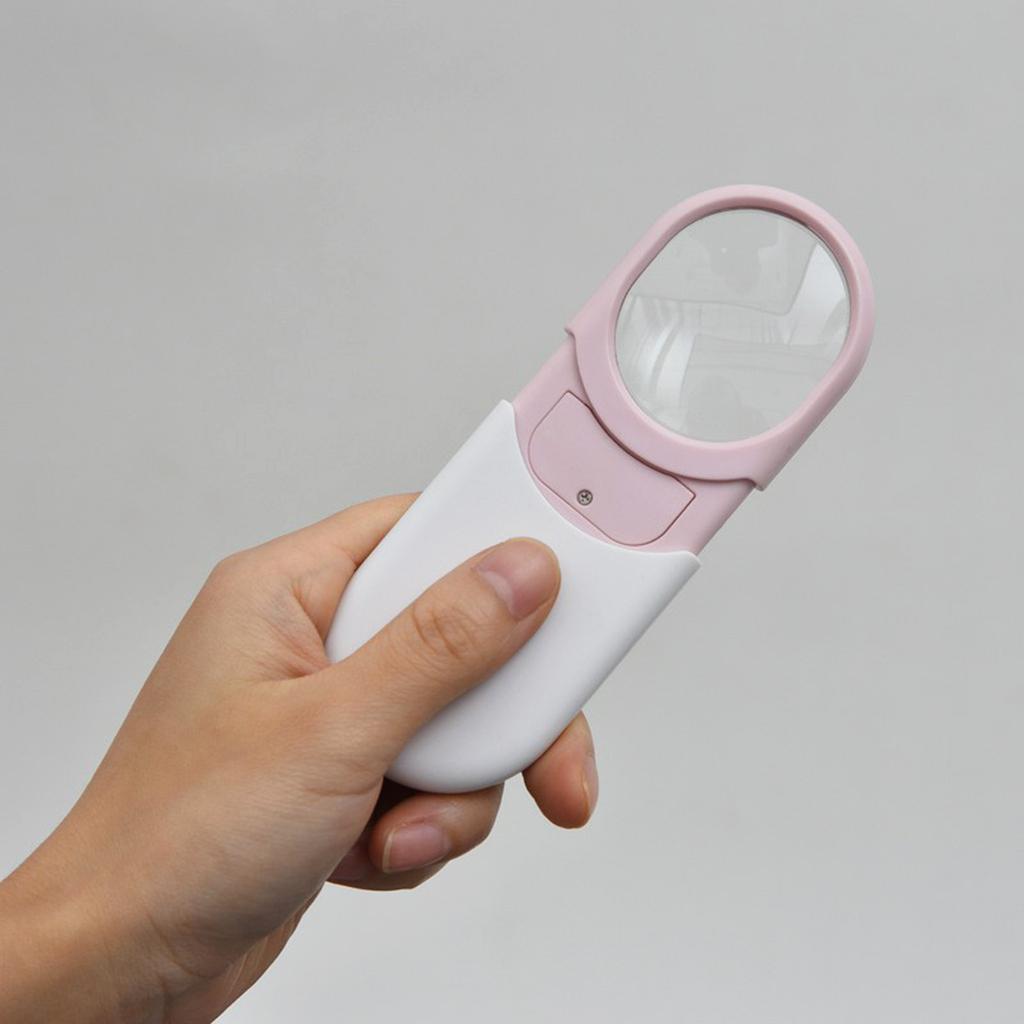 Magnifying Glass with Light, 10X Handheld Mini Magnifying Glass LED Illuminated Lighted Magnifier for Reading