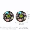 Medieval Classic Vintage Earrings Dropped Oil Enamel Colored Zircon Exaggerated Earrings Fashion Accessories Festival Gift