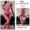 Sexy Underwear, Hot Transparent Free-take One-piece Mesh Socks, Sexy Four-sided Open-file Long-sleeved Perspective Mesh Clothes