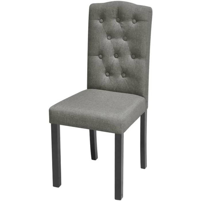 VidaXL 2x Chaise de Salle à Manger Tissu Gris Chaise à Manger Cuisine Meubles 242223
