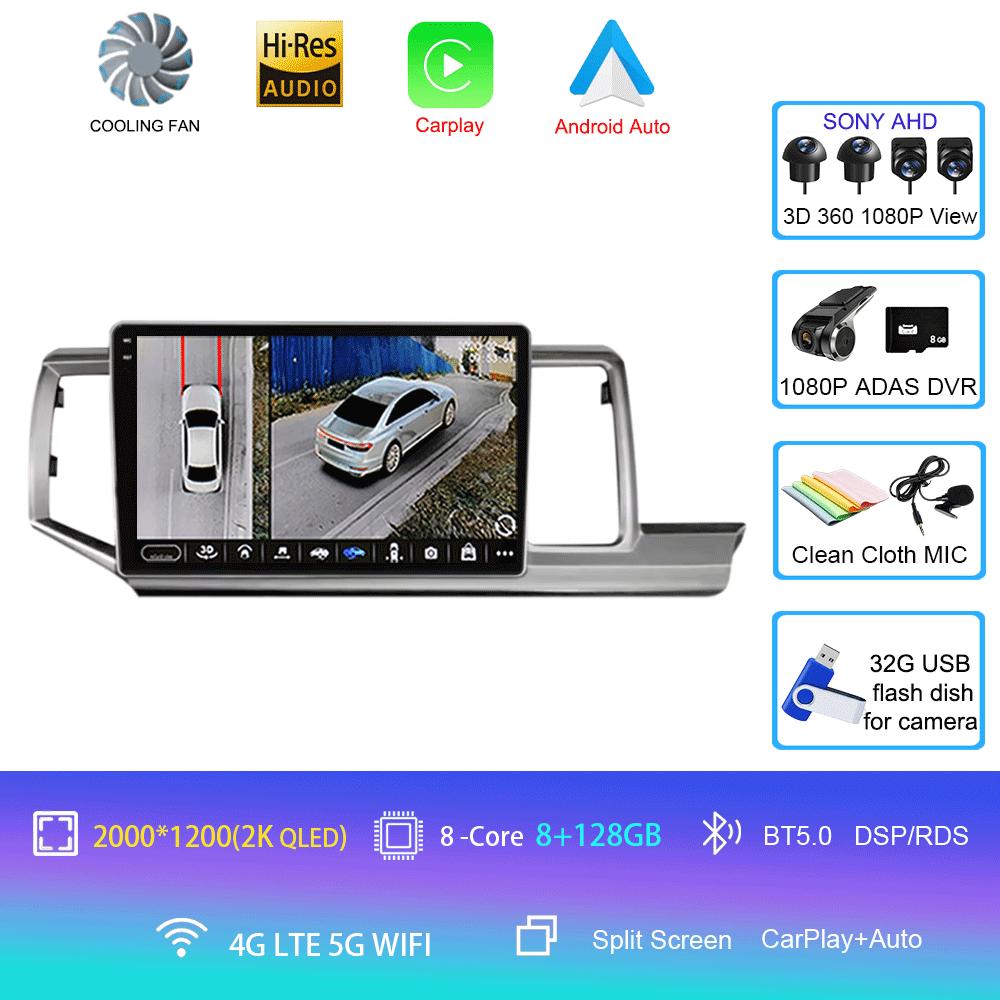 Android 14 Car Radio For Honda Stepwgn 2009-2013-2015 Multimedia Video Player Stereo Navigation GPS Carplay Android Auto WIFI