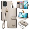 For Motorola Moto G55 5G Case RFID Blocking Zipper Pocket Leather Wallet Phone Cover