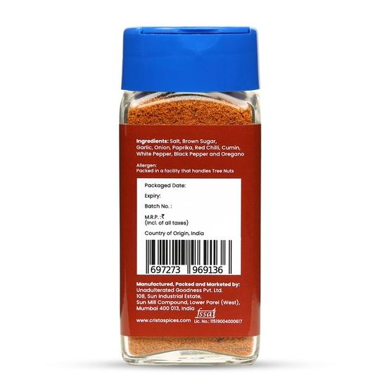 CRISTA Koreniaca zmes na americké grilovanie | Medzinárodná zmes korení | Korenie na BBQ pre zeleninu a paneer | 50 g