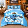 Erling Haaland Pattern Bedding 3Pcs Set Bed Sheet And Pillowcases For Indoor Bedroom