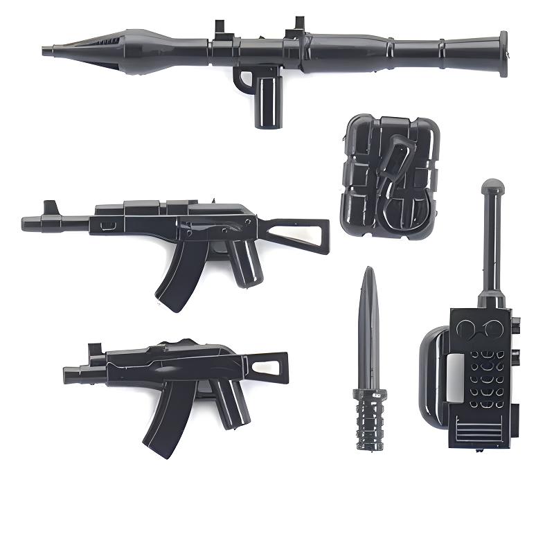 Military Weapons Pack Army Gun Mini Action Figures Accessories SWAT Soldier Brick Assembly Compatible Building Block Juguetes