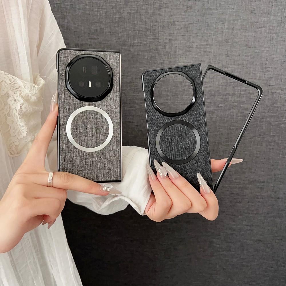 For Huawei Honor Magic V5 Case Luxury PU Cloth Magnetic Wireless Charging Protective Back Cover Case For Magic V5 V3 V 5 Shell
