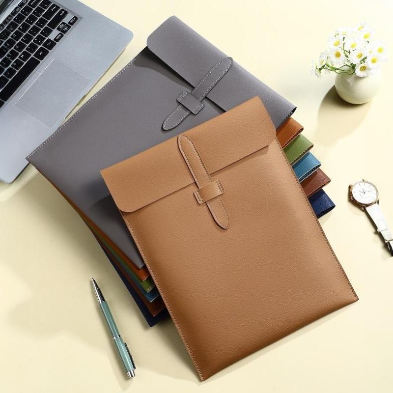 A4 Kůra Vertikální Silná Kožená Taška na Dokumenty Složka Úložiště Pro Smlouvu Fakturu Tablet Zpět do Školy
