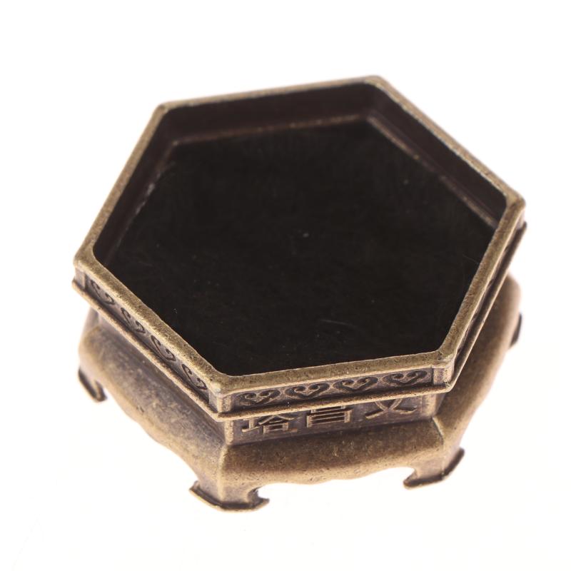 1 Piece Indoor Aromatherapy Home Ornament Square Vertical Incense Burner Small Xiangyun Alloy Incense Holder