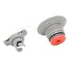 2PCS 8 Teeth Cover Boat Air Valve with Cover Rope Rubber Dinghy Valve  For Boat Enthusiasts