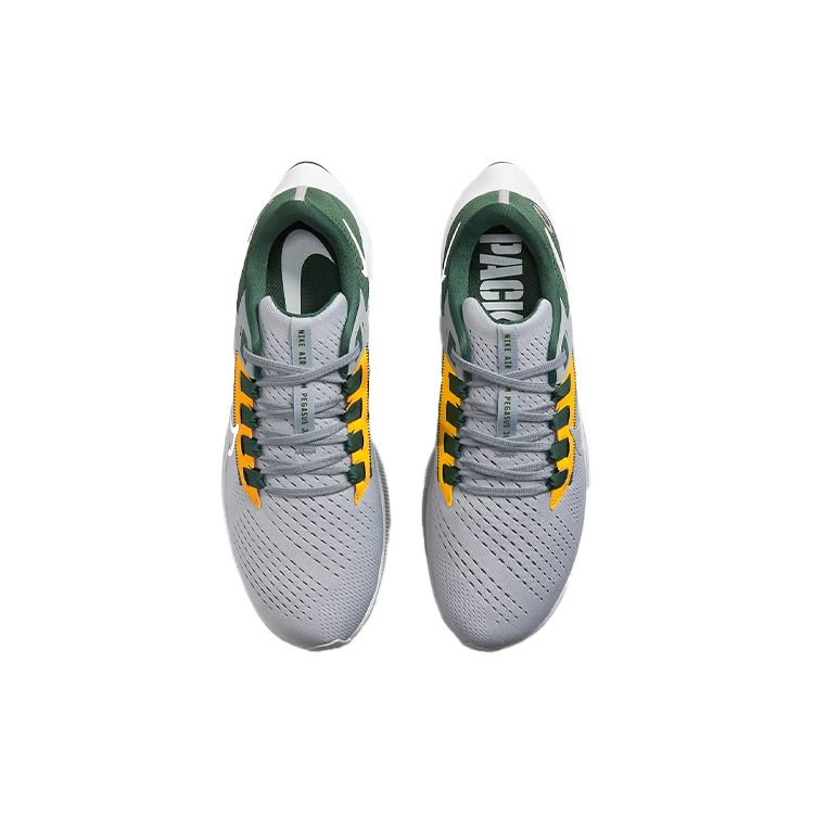 NFL X Nike Air Zoom Pegasus 38 Green Bay Packers Men Sneakers Grey Wolf-Grey Fir DJ0844-001