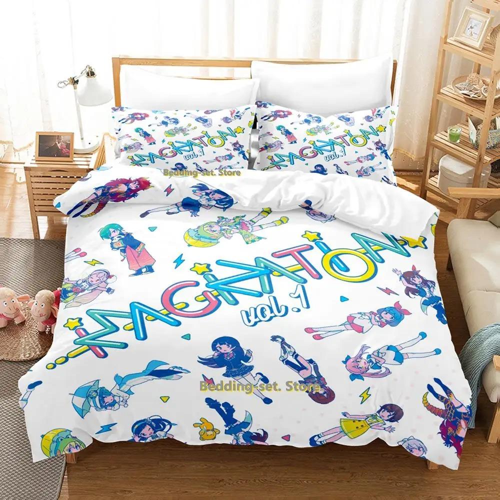 Kawaii Mädchen Roboco-san Vtuber Bettwäscheset Einzelbett Twin Full Queen King Size Bettset Erwachsener Kind Schlafzimmer Bettbezugsets Anime Bett