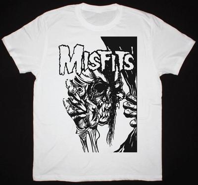 MISFITS PUSHEAD BIANCA Taglia L Maglietta Regalo Presente Maglietta Bianca E369
