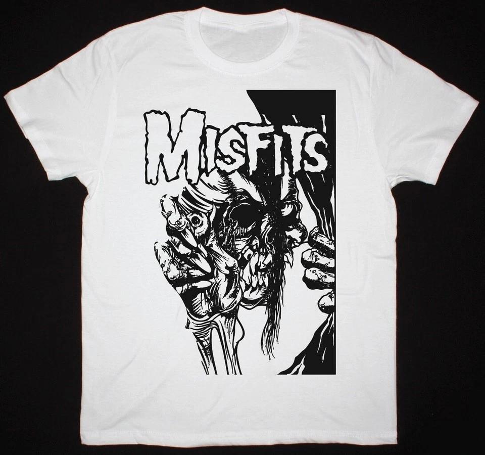 MISFITS PUSHEAD БЕЛАЯ Полноразмерная Футболка Подарок Презент Белая Футболка E369 2XL