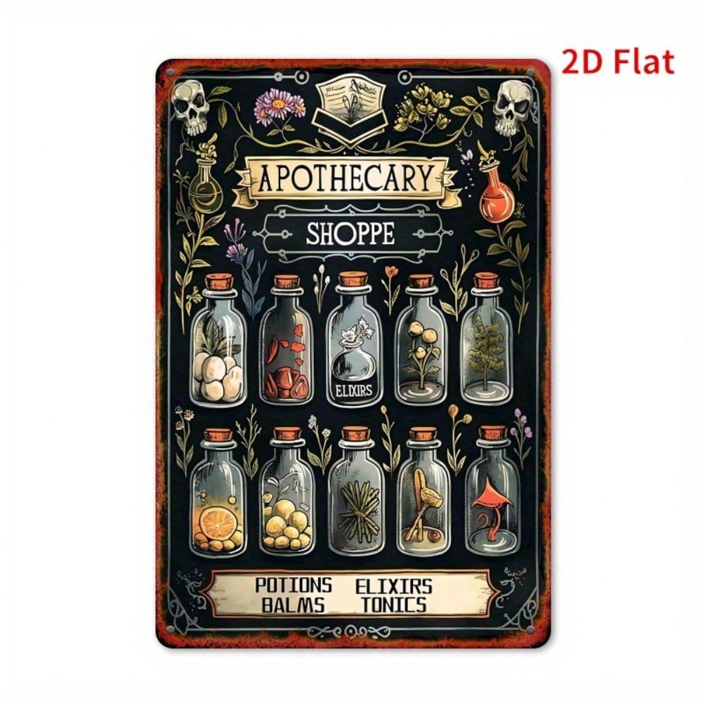 Planetjuice Planetjuice Vintage Apothecary Shoppe Metal Wall Art Sign X Inch Home Cafe Halloween Gift