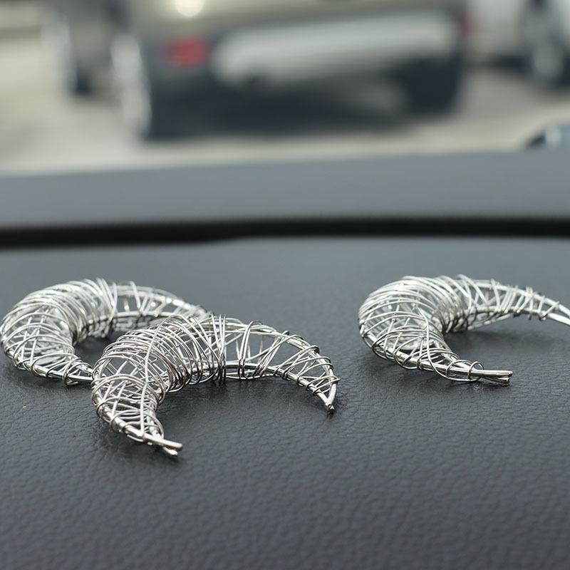 Handmade Geometric Star and Feather Car Pendant Decoration