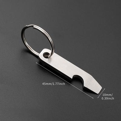 Mini Stainless Steel Keychain Bottle Opener Rustproof EDC Tool Beer Cap Opener Men Gift Dad Outdoor Camping Bar Party Survival