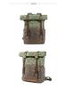 Vintage Waterproof Roll-Top Hiking Backpack - Large Capacity Canvas Outdoor Bag
