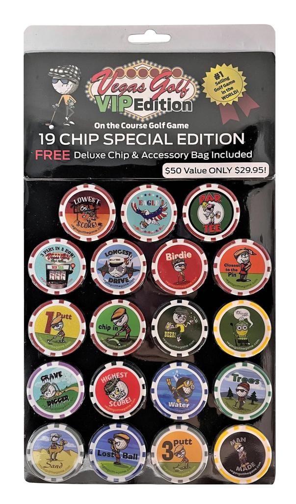 Vegas Golf VIP Edition Golf Game Gift Golf More (19-Pack) [Make Fun] [Authorized Retailer]