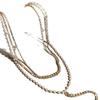 Korean Style Rhinestone Tassel & Pearl Necklace: High-End Clavicle Chain Jewelry for Women