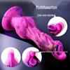 Multicolor Silicone Alien Wolf King Anal Plug - Soft Dog Penis Shaped Female Masturbator