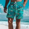 Men's Shark Swimming Trunks Board  Holiday Vacation Holiday Beach Drawstring with Mesh lining Elastic Waist Designer Clothing Apparel