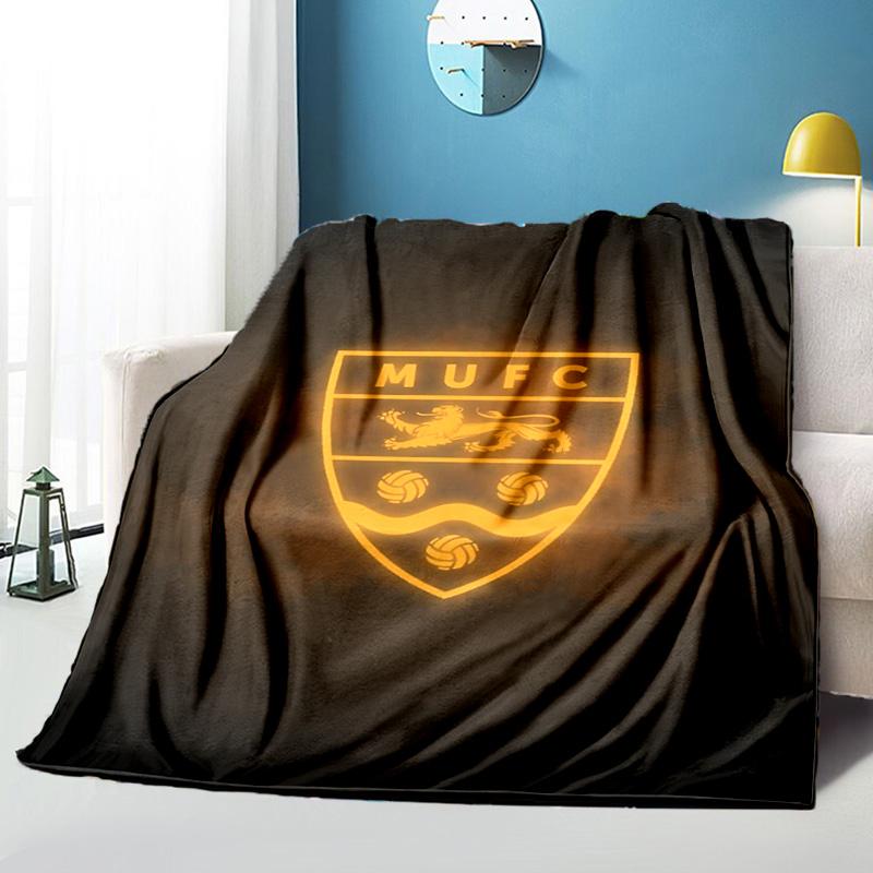 Football Crest Printed Throws Blanket Soft Flannel Blankets for Couch Bed Gifts for Men Women Picnic blanket Christmas gifts