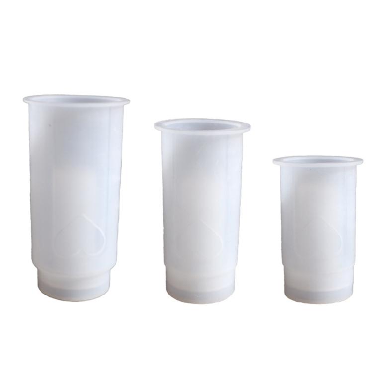 Liebe Zylinder-Vasenformen Einfache Blumentopf-Formen Kerzenständer Silikonform Bastelbedarf für Tischdekorationen