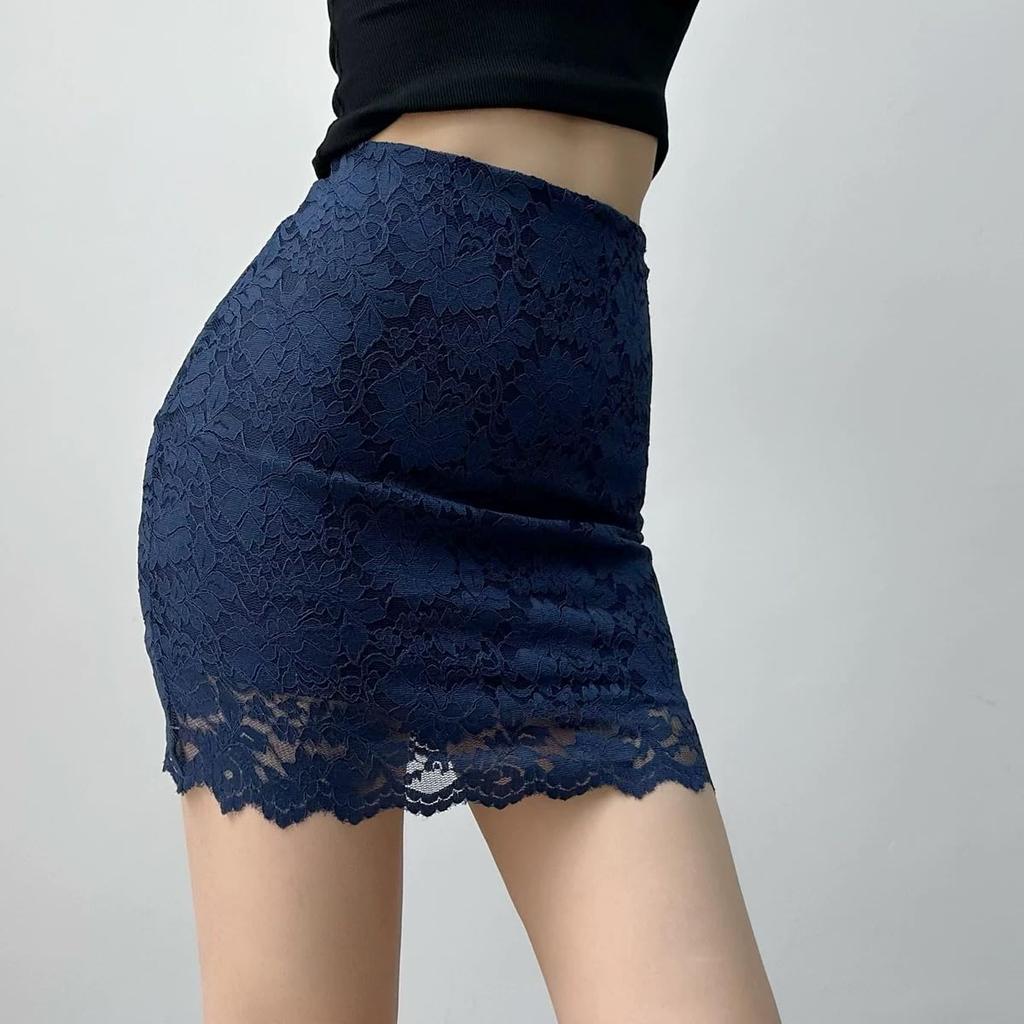 Syvent Lace Tight Mini 12F063 Women's All-Lace Office/Commuter Skirt, Skirt, Spring/Summer Skirt,