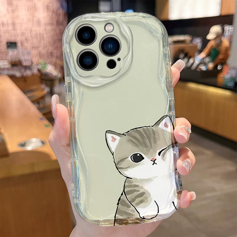 Schöne heilende Mofusand Kuschelhülle für iPhone 17 Air 16 E 15 14 Plus 13 12 Mini 11 Pro Max Flüssigsilikon Weiche Hüllen Funda