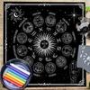 Tarot Card Tablecloth Altars Cloth Astrology Divinations Non-Slip Mat 12 Constellations Tablecloth Tapestry Home Decors