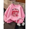 Kids Unisex Sweatshirt, Cute Cartoon Number 67 Will You Be My Heart Print Pullover, Boys Girls Valentine Birthday Sweatshirt For Kids Over 4 Years Old