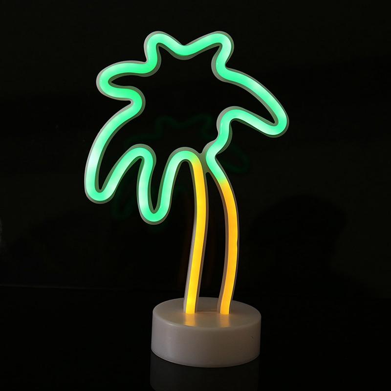 Neon Moon Lamp Holiday Light Flamingo/Heart/Moon/Pineapple/Christmas Tree LED Night Light for Home Festival Wedding Party Decor