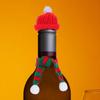 10Sets Christmas Hat Scarf Mini Knit Covers 23Cm Wine Bottle Decoration Holiday Crafts DIY Tiny Knit Accessories