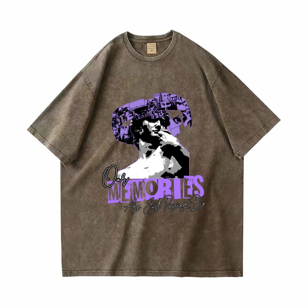 

Мужские винтажные футболки из плотного хлопка, футболка с цифровой печатью в стиле хип-хоп, ретро-панк, уличная одежда, футболки