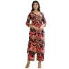 GoSriKi Women's Cotton Blend Straight Printed Kurta with Palazzo (Chinki Black-GS_XL_Black_X-Large)