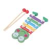 Wood Xylophone Multicolour Baby Percussion Musical Instruments Toys for Preschool Learning Frog