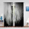 Tende in Tulle Tigre per Decorazione Soggiorno Foglie Verdi Animale Selvatico Tenda Voile Velata per Camera da Letto Cucina Tendaggi per Finestre Tende