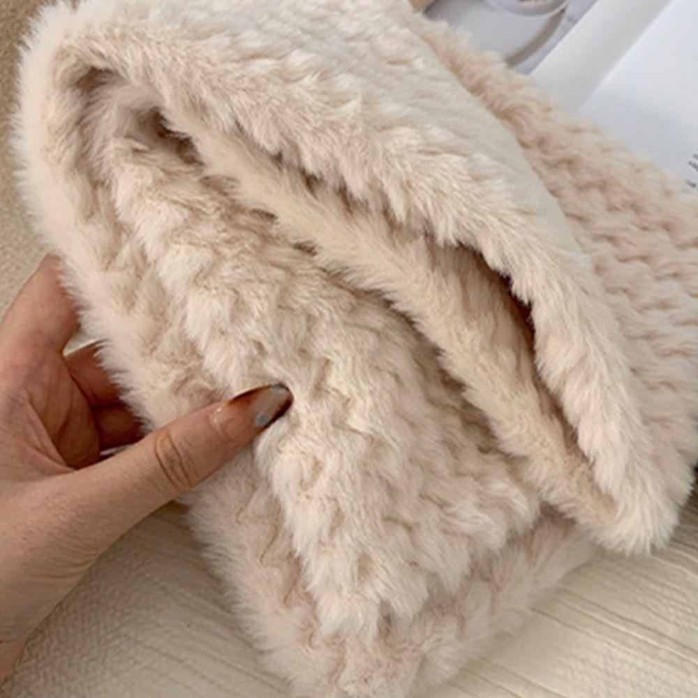 Soft Cross Scarf Thickened Winter Scarves Elegant Knitted Neckerchief  Outdoor