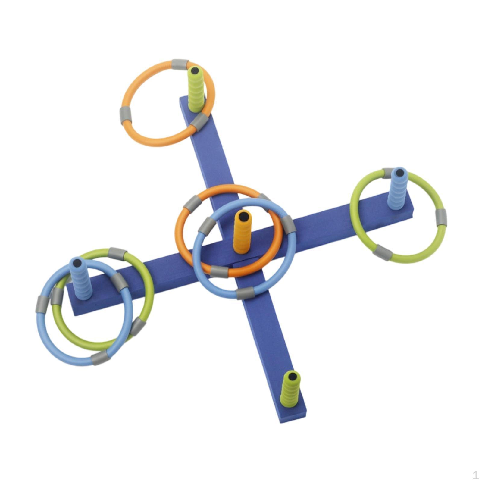 

Children s Toss Game with 5 Poles And 6 Rings -